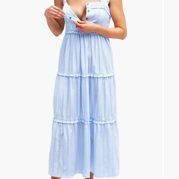 Nom Maternity Emma Maternity & Nursing Midi Sundress - Picture 2 of 7